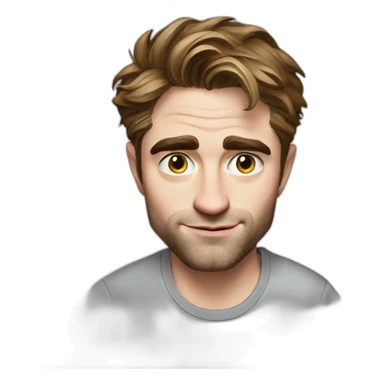 robert-pattinson cartoon wearing shirt sticker