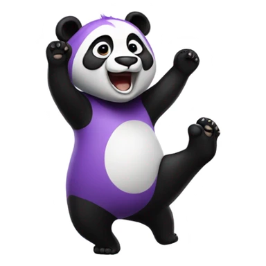 Purple Panda dancing  sticker