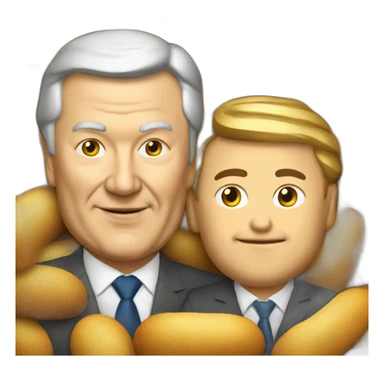 Yanukovich and golden brot sticker