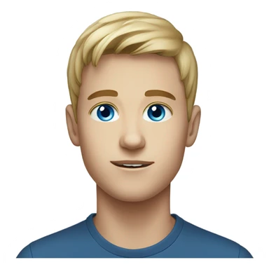 portrait of a young male has blue eyes  sticker