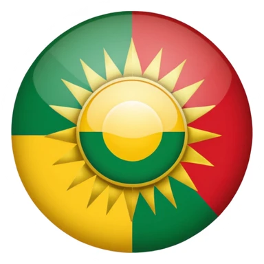 Kurdish flag with this modèle of flag 🇬🇭 sticker