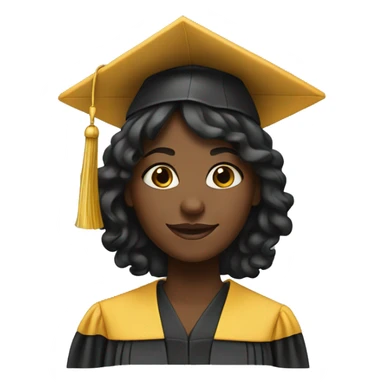 black girl graduating  sticker
