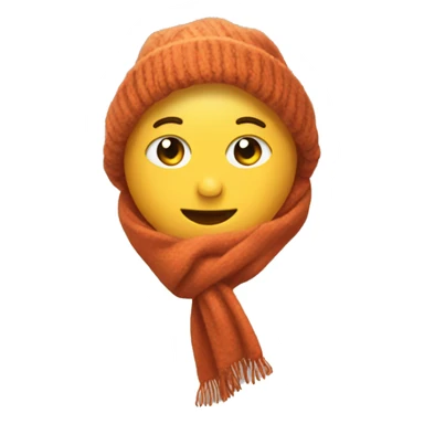need emoji with scarf and hook for a hand  sticker