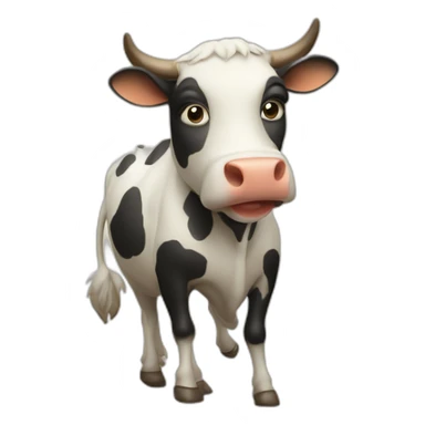 ovni abducing cow sticker