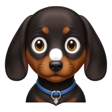 Perro salchicha negro enano sticker