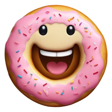 smiling donut sticker