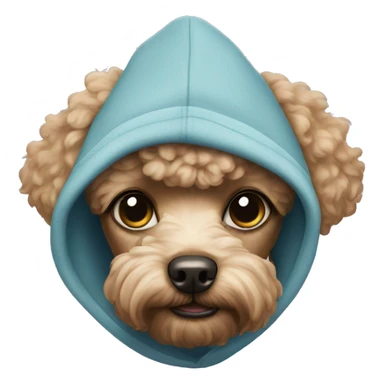 poodle wearing a hoodie sticker