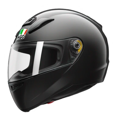 Agv black helmet sticker