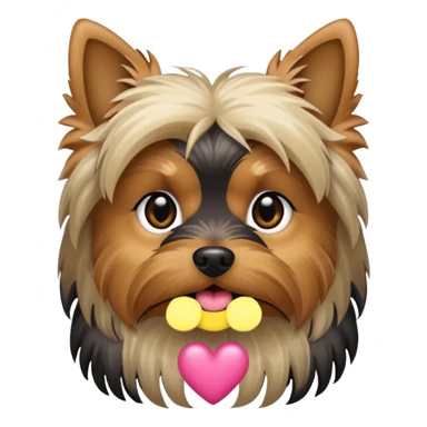 a full body of cute yorkshire terrier sticker