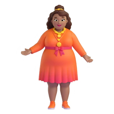 cheerful character resembling Nicole Byer sticker