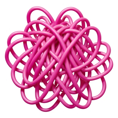 Jeff Koons style spam pink spaghetti abstract art sculpture  sticker