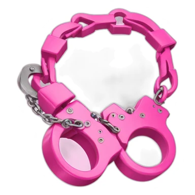 handcuffs pink sticker