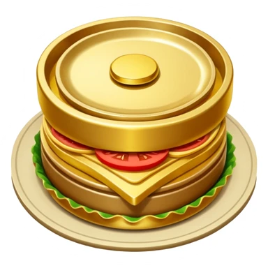 oro en un plato de comida sticker