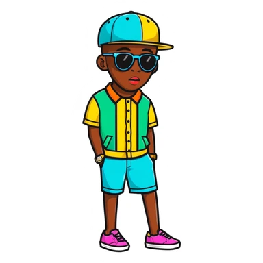 Tyler the Creator rapper with his iconic style sticker