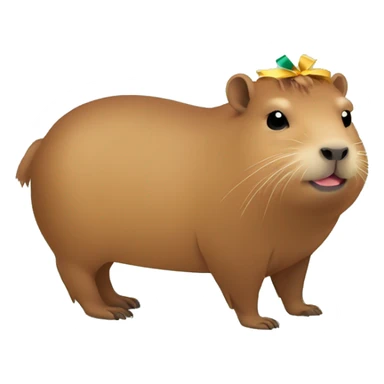 Capybara with ribbon sticker