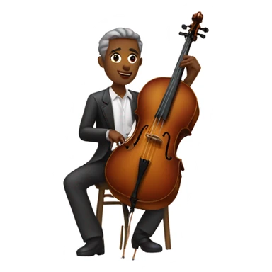 Benz playing cello sticker