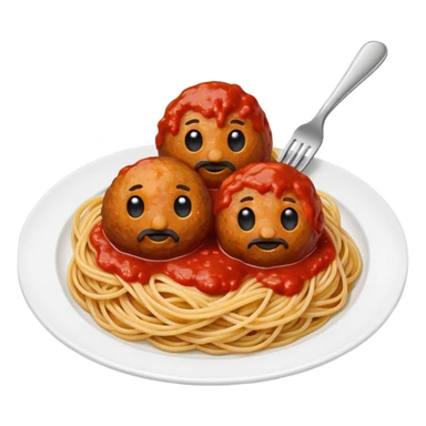 Spaghetti and meatballs sticker