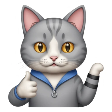 sad cat giving a thumbs up sticker