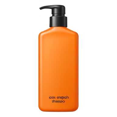 Square-shaped packaging with plain orange-colored shampoo - No product description sticker