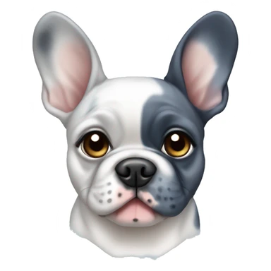 French bulldog blue merle with one brown and one blue eye sticker