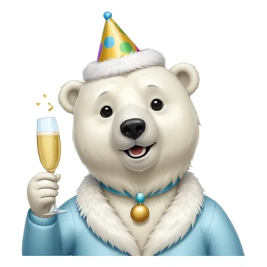 Oso polar millonario festejo  sticker