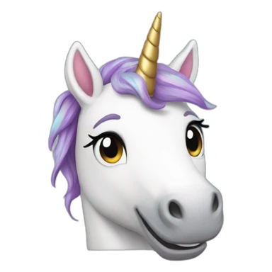 happy 2d unicorn sticker