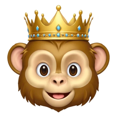 monkey with crown  sticker