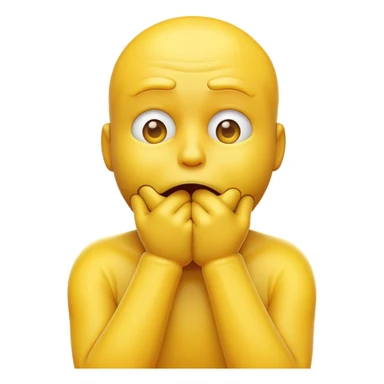 A yellow emoji man choking himself sticker