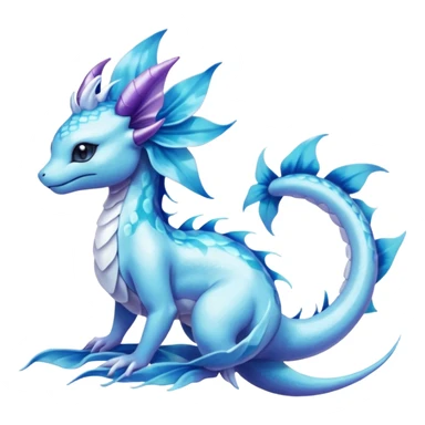 Primarina-Basilisk-Suicune-Amaura-Vaporeon-fusion-hybrid-creature  sticker