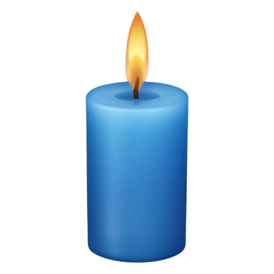 Decorative Wax Candle blue  sticker