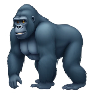 Gorilla freezing in the cold sticker