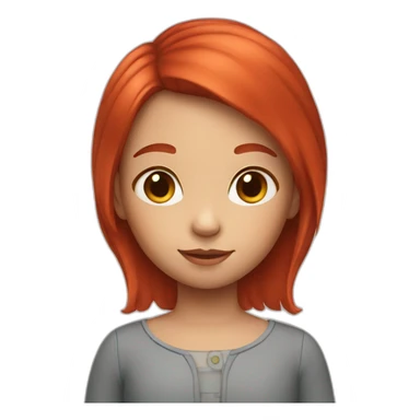 A little girl with short red hair sticker
