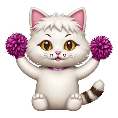 cheerleading cat with pom pom sticker