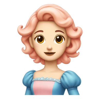 Princesse peach pink and blue sticker