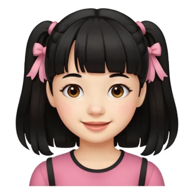 It's a trend setter that gives information about all kinds of skin and beauty, but it's a bit mild with black hair, bangs, and pigtails. It's kind of cute and smiling sticker