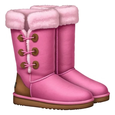 Cute pink ugs simple sticker