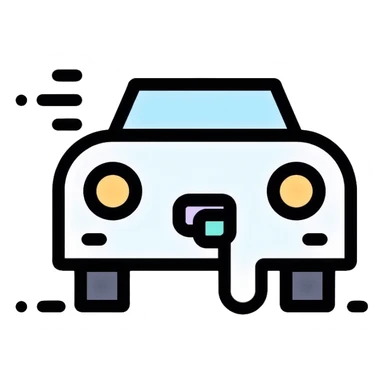 electric car with charging plug sticker