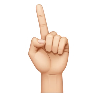 I need an emoji of a hand that has the pointer finger and middle finger both up, all the other fingers down, and held together  sticker