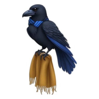 Ravenclaw raven with scarf hogwarts sticker