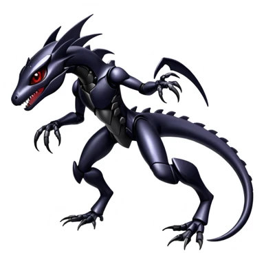 Shiny Gothic Edgy epic Salandit-Genesect-Miraidon-Fakémon-hybrid-creature (full body)  sticker