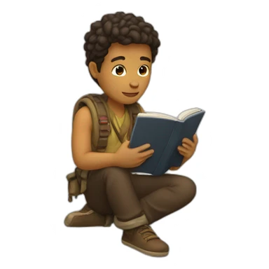 Nomad read a book sticker