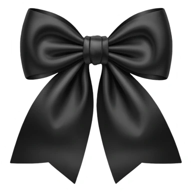 Black bow emoji sticker