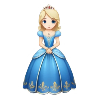 single character bowing or curtseying at a royal ball, with chandeliers in the background sticker