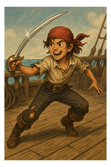 Un pirate ados de 14 ans qui adore combattre en épée sticker