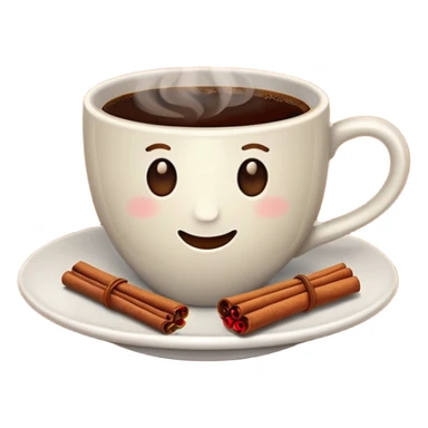 coffee with cinnamon sticker