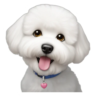 muzzle white bichon frise who is 1 year old sticker