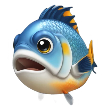 crosbreed of fish and bird sticker