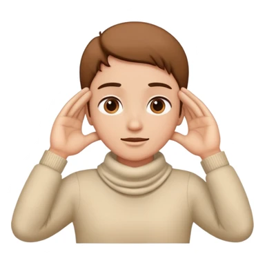 Person with hands around there neck sticker