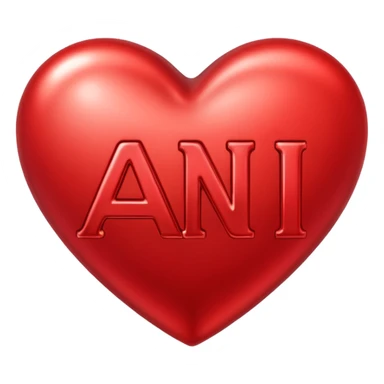 Herz mit den Buchstaben A und N sticker