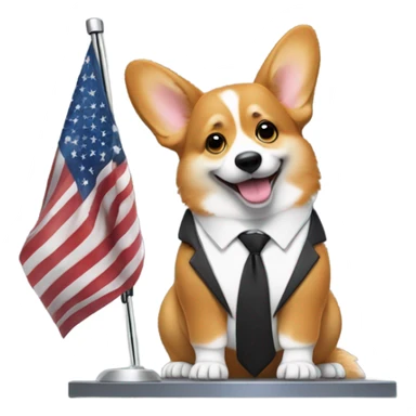 Corgi politician sticker